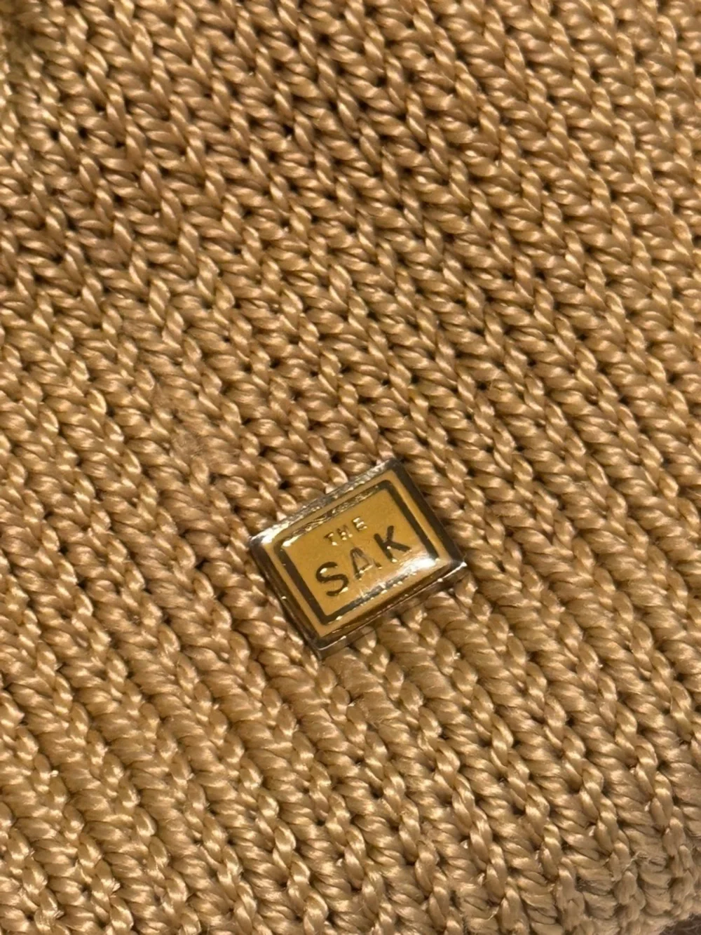 The Sak Woven Shoulder Bag with Brown Trim - Picture 3 of 5
